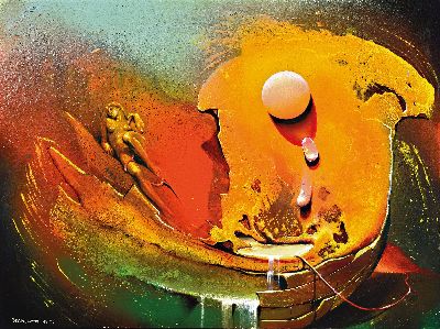 Image Peter Mühlendorfer, 1946 Weilimdorf, deutscherMaler, Grafiker und Illustrator, hier ...