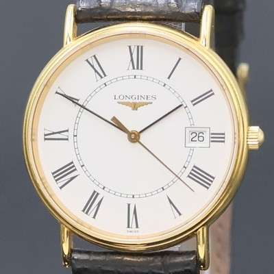 27017975a - LONGINES vergoldete Armbanduhr Referenz L4.636.2, Schweiz um 2000, quarz, Edelstahlboden ...