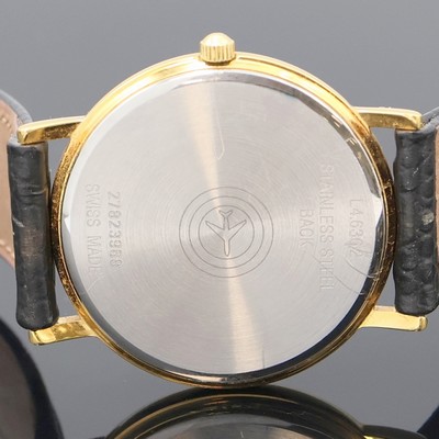 27017975e - LONGINES vergoldete Armbanduhr Referenz L4.636.2, Schweiz um 2000, quarz, Edelstahlboden ...