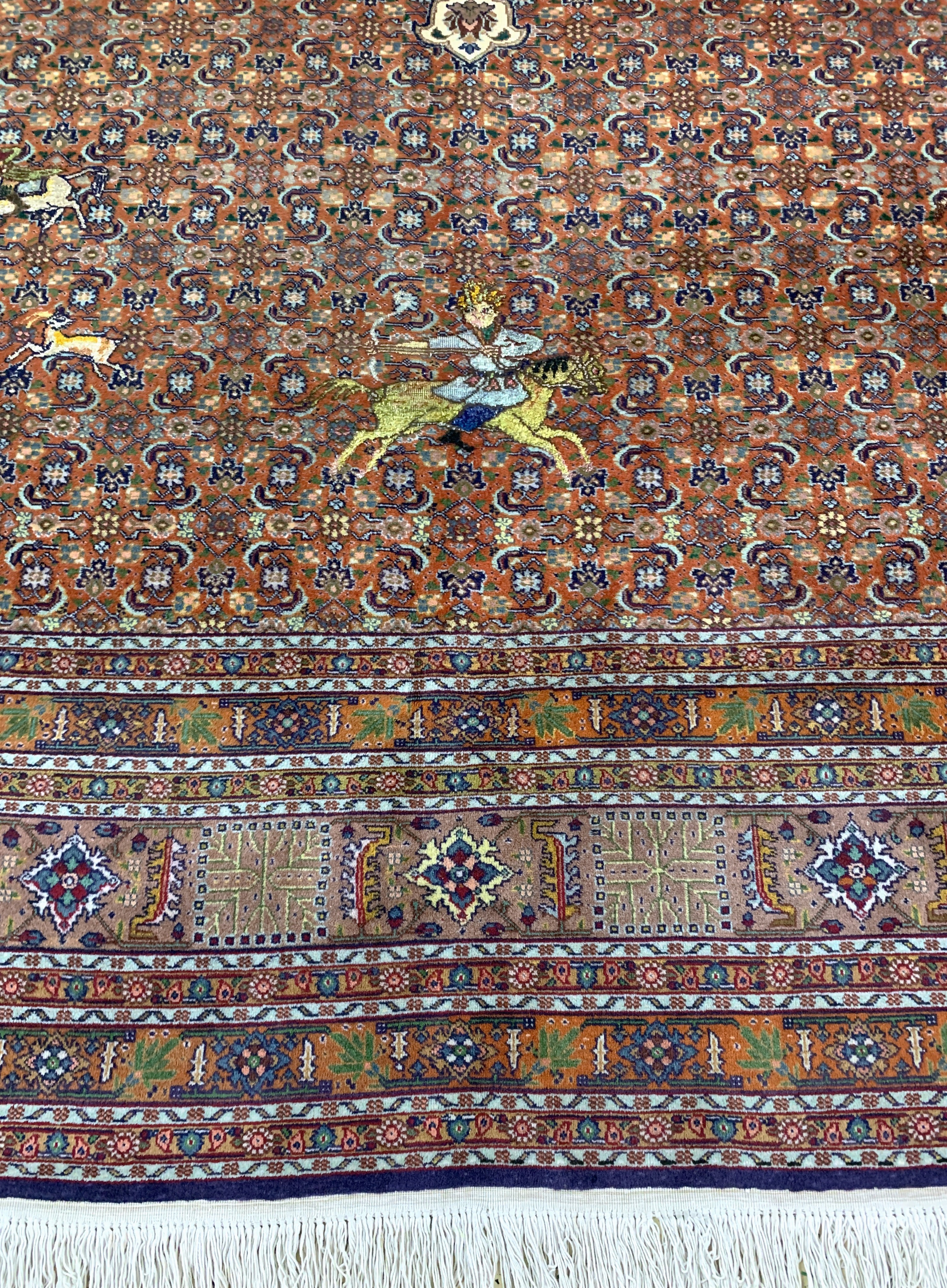 Detail b: Täbriz fein, Persien, Mitte 20.Jhd., Korkwolle mit Seide, ca. 383 x 295 cm, EHZ: 2