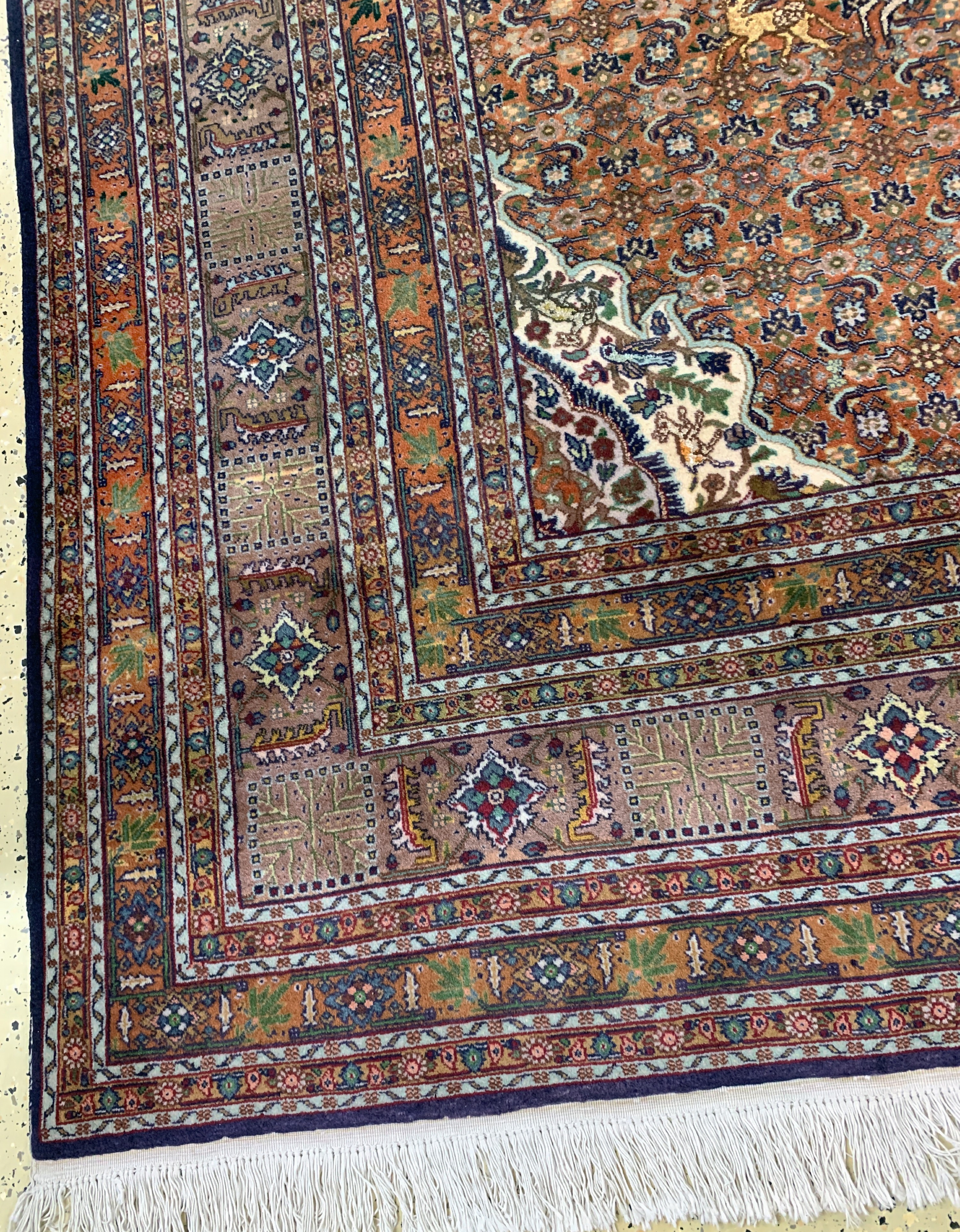 Detail c: Täbriz fein, Persien, Mitte 20.Jhd., Korkwolle mit Seide, ca. 383 x 295 cm, EHZ: 2