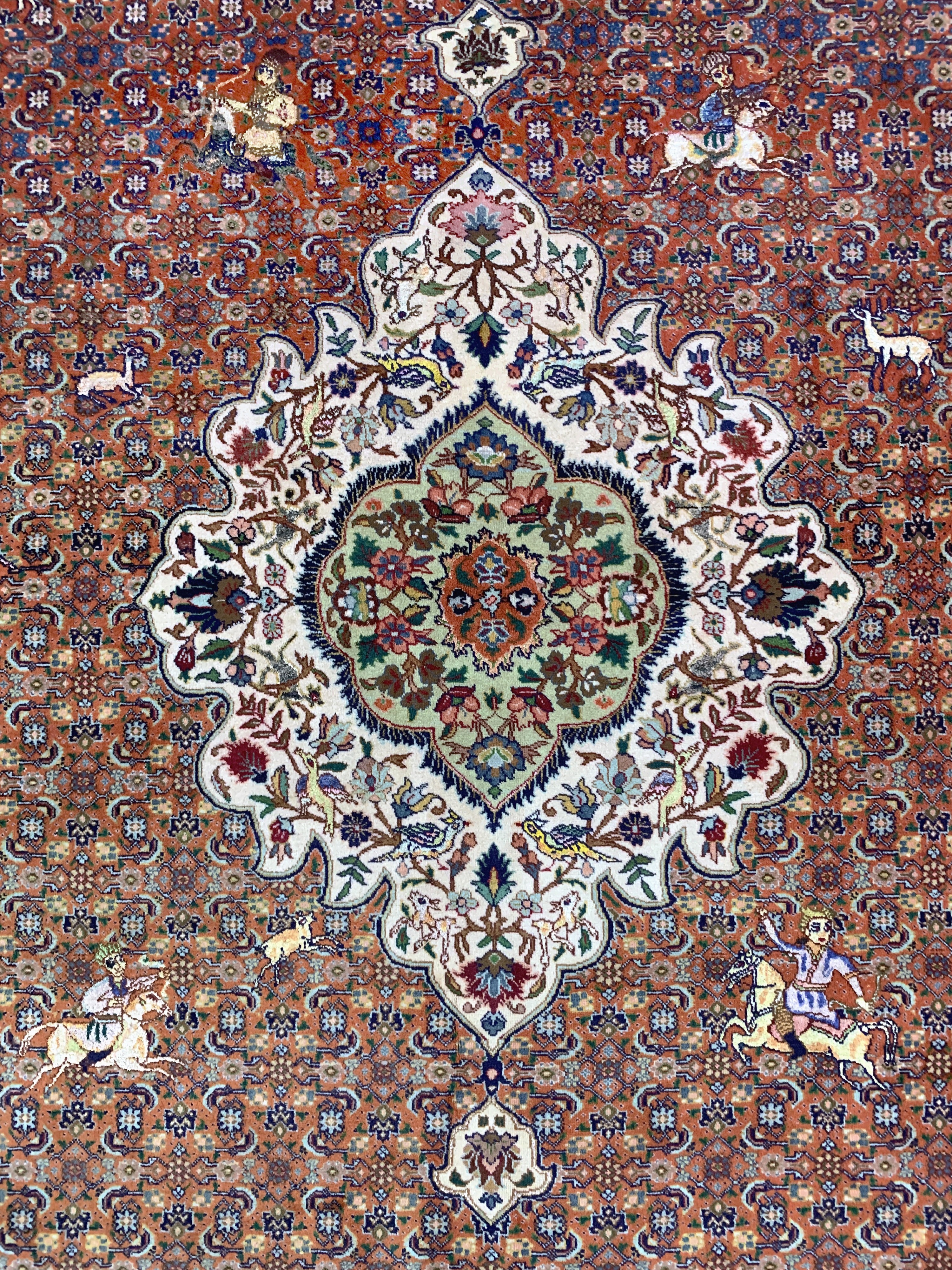 Detail d: Täbriz fein, Persien, Mitte 20.Jhd., Korkwolle mit Seide, ca. 383 x 295 cm, EHZ: 2