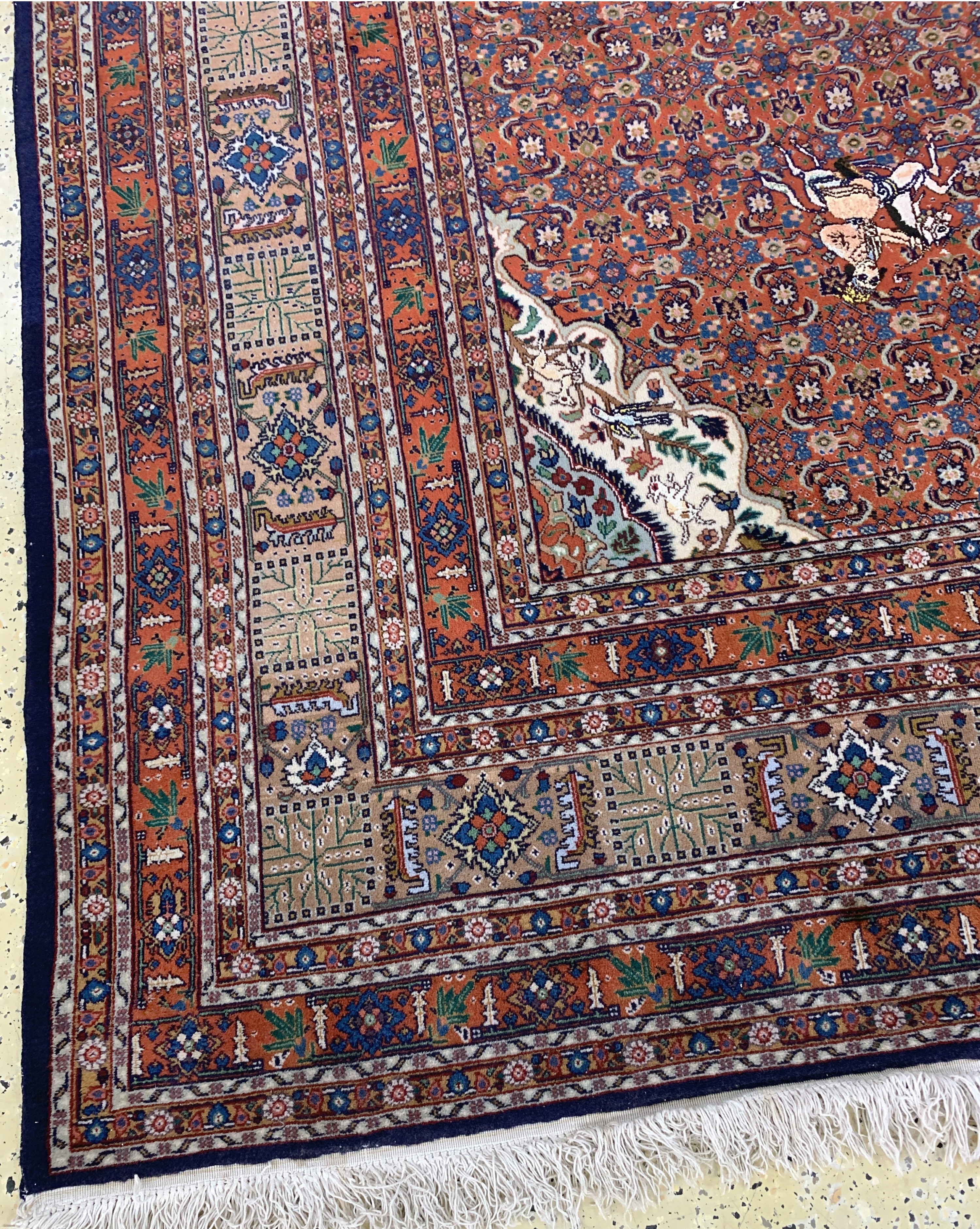 Detail i: Täbriz fein, Persien, Mitte 20.Jhd., Korkwolle mit Seide, ca. 383 x 295 cm, EHZ: 2