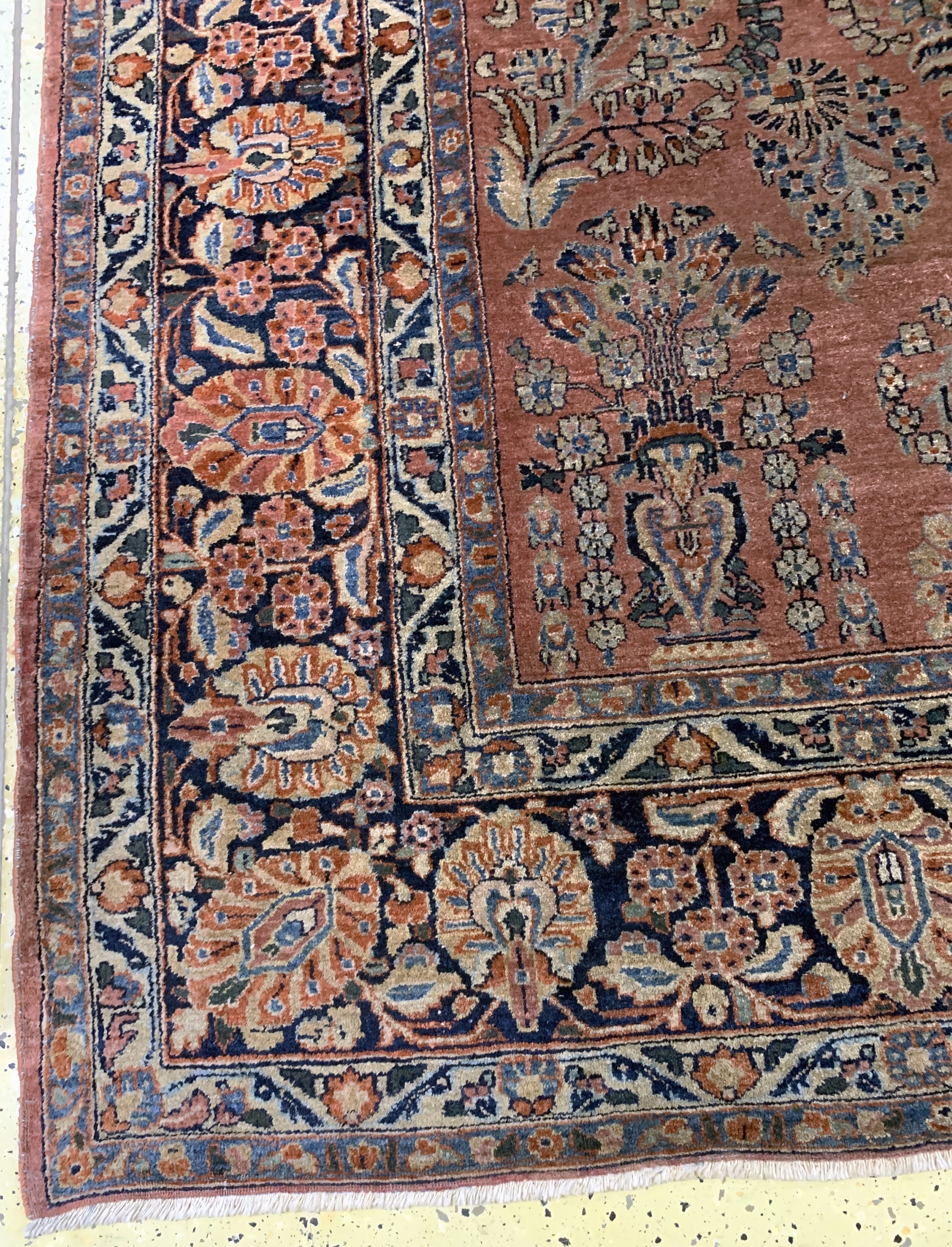 Detail c: Us Re-Import Sarogh antik, Persien, um 1900, Wolle auf Baumwolle, ca. 360 x 266 cm, EHZ: 2-3