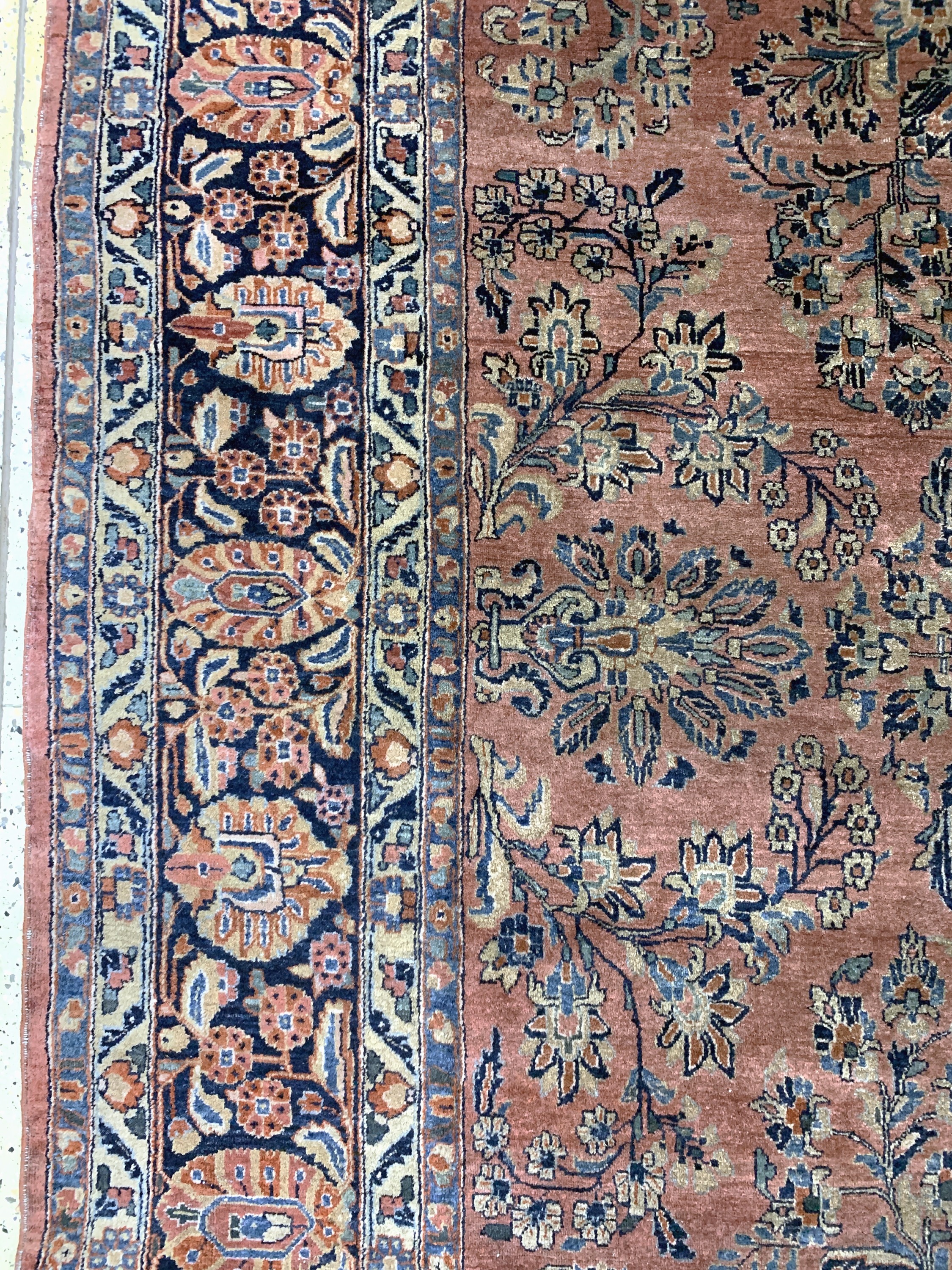 Detail d: Us Re-Import Sarogh antik, Persien, um 1900, Wolle auf Baumwolle, ca. 360 x 266 cm, EHZ: 2-3