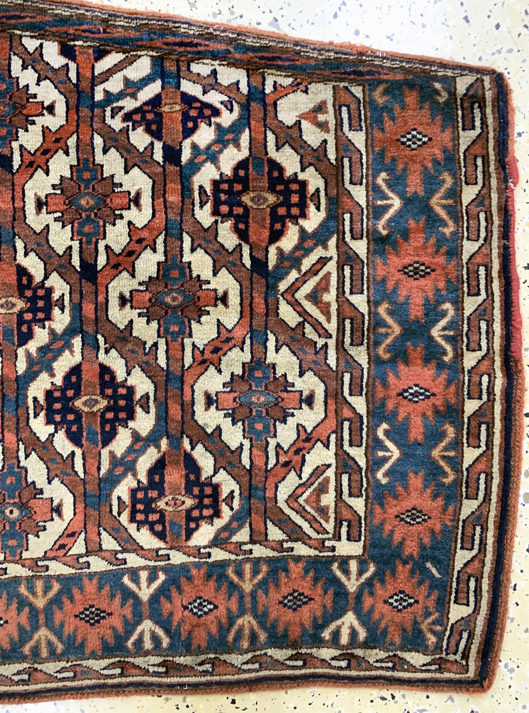 Detail a: Yomud"Asmalyk"antik, Turkmenistan, 19.Jhd, Wolle auf Wolle, ca. 136 x 80 cm, EHZ: 2
