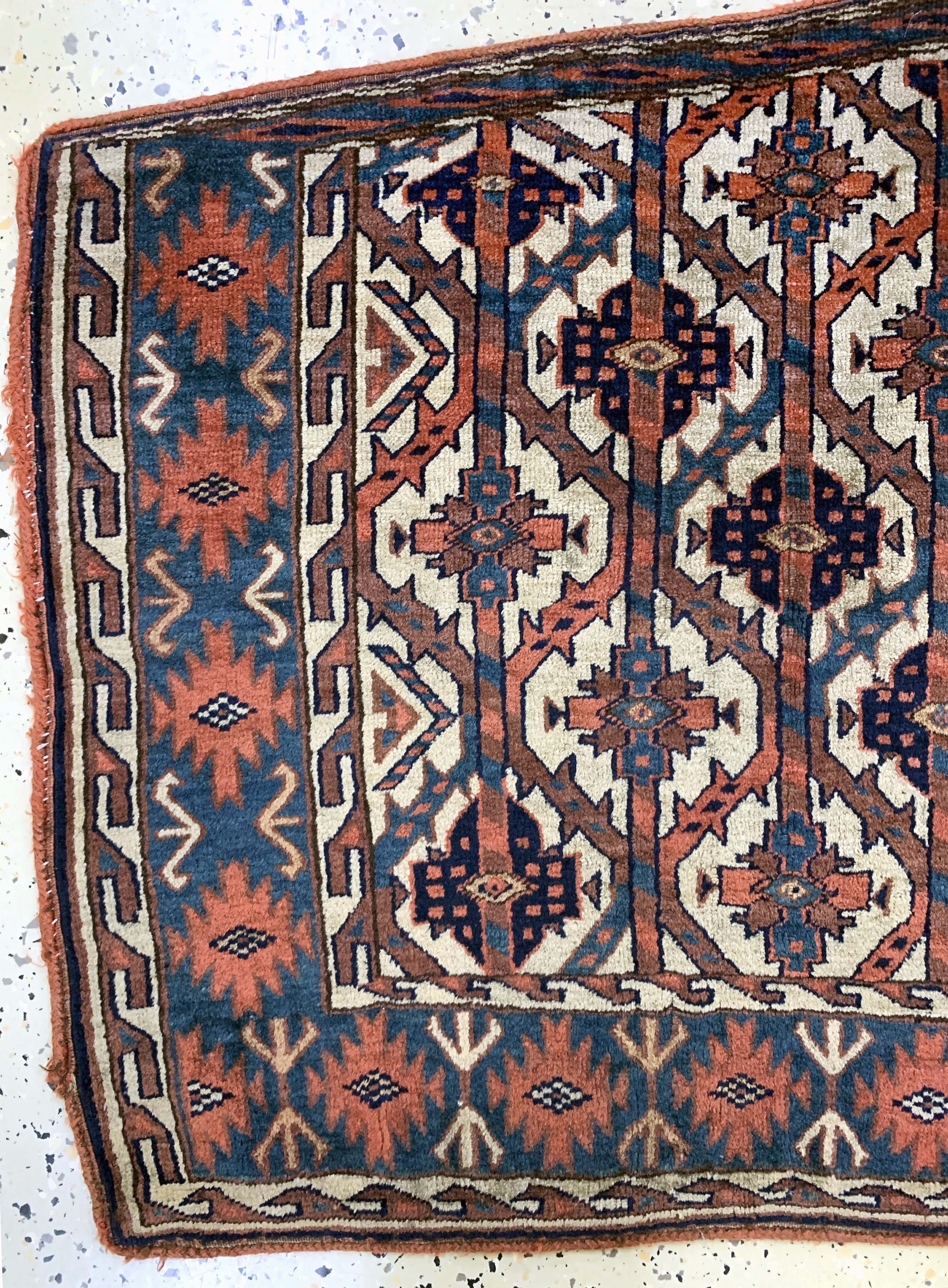 Detail c: Yomud"Asmalyk"antik, Turkmenistan, 19.Jhd, Wolle auf Wolle, ca. 136 x 80 cm, EHZ: 2