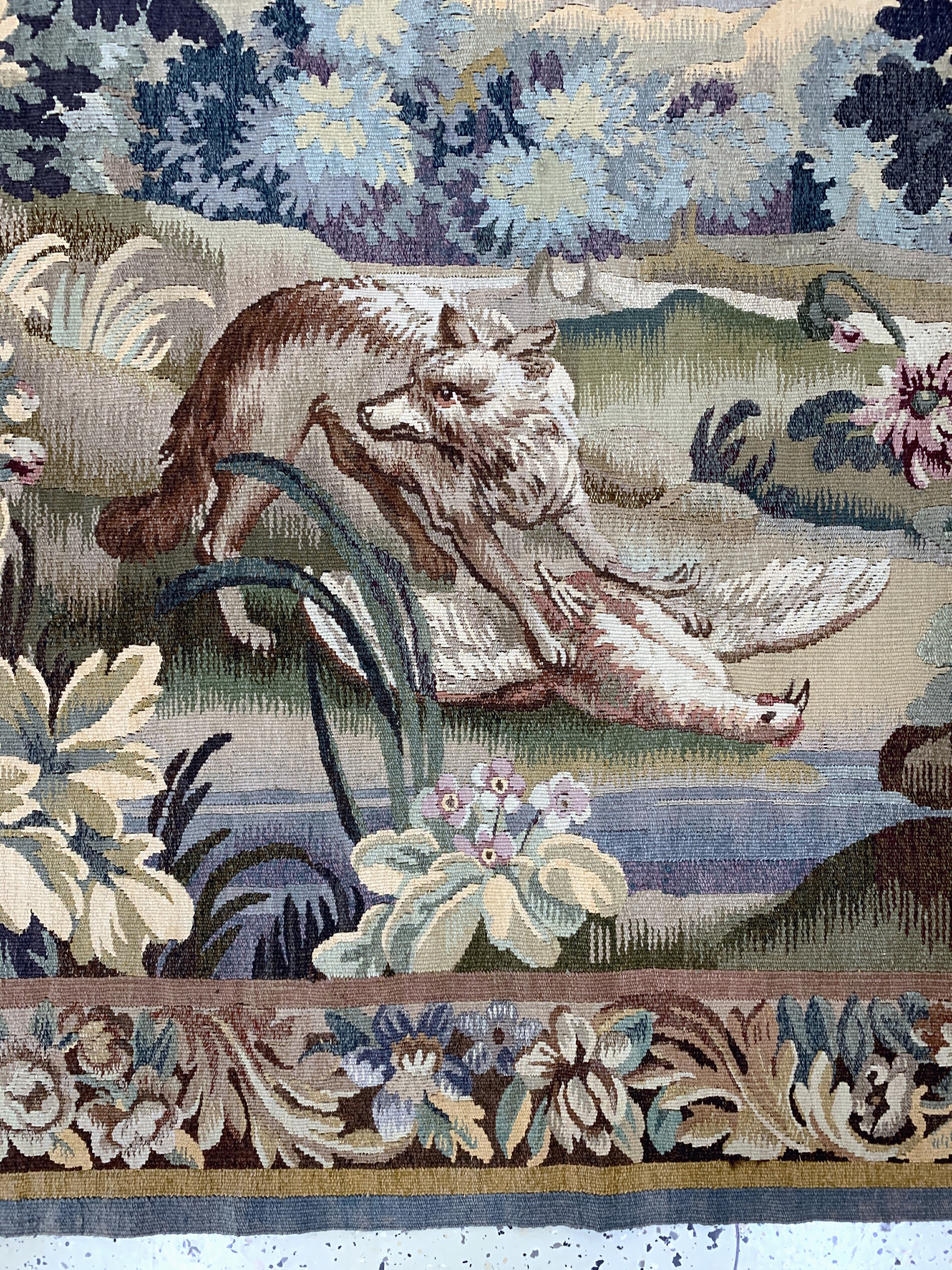 Detail b: Flandern"Tappiserie", Anfang 20.Jhd, Wolle auf Baumwolle, ca. 215 x 166 cm, EHZ: 2