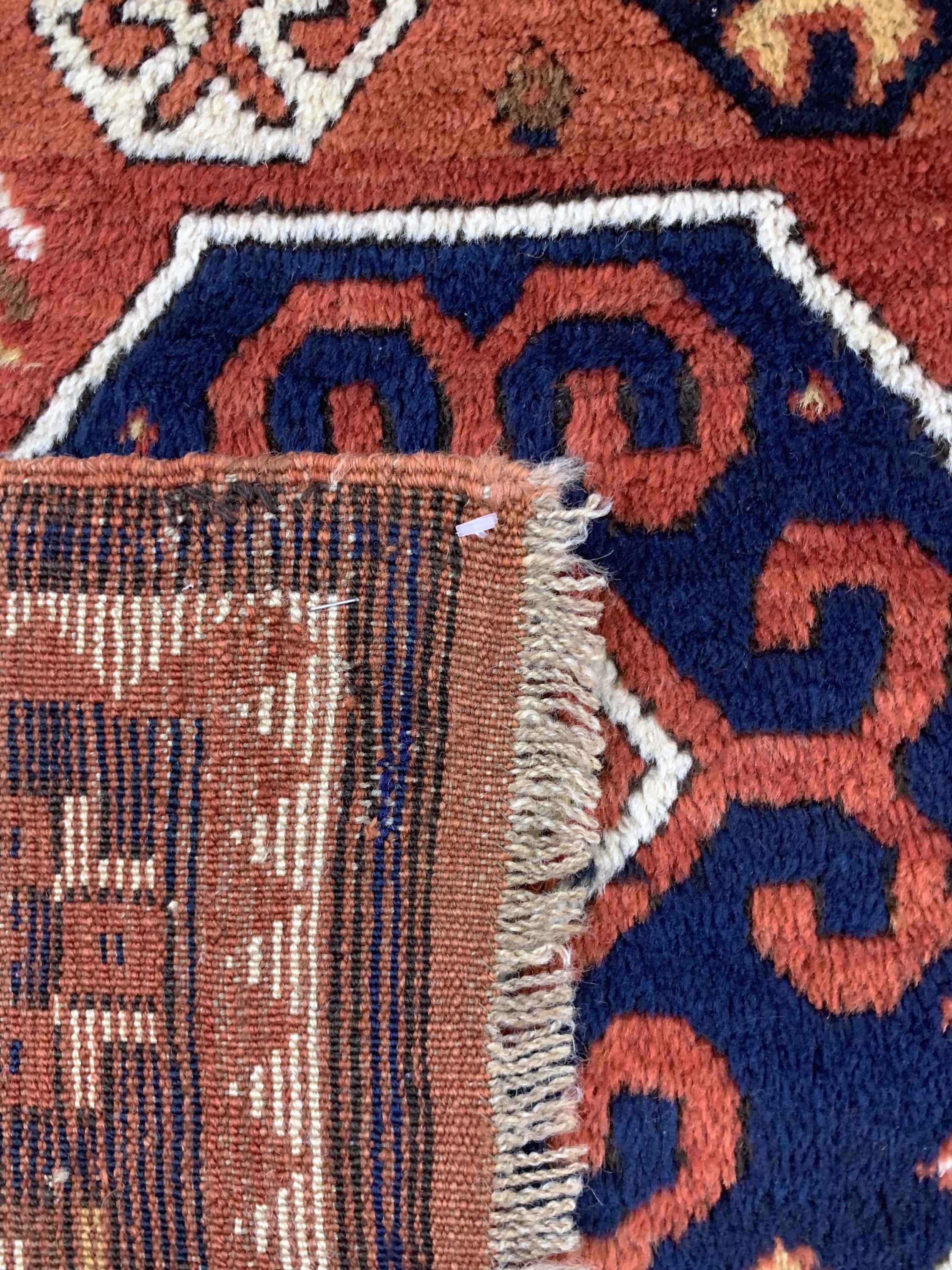 Detail h: "Karachoph"Kazak antik, Kaukasus, 19.Jhd, Wolle auf Wolle, ca. 202 x 160 cm, EHZ: 2-3(restauriert)