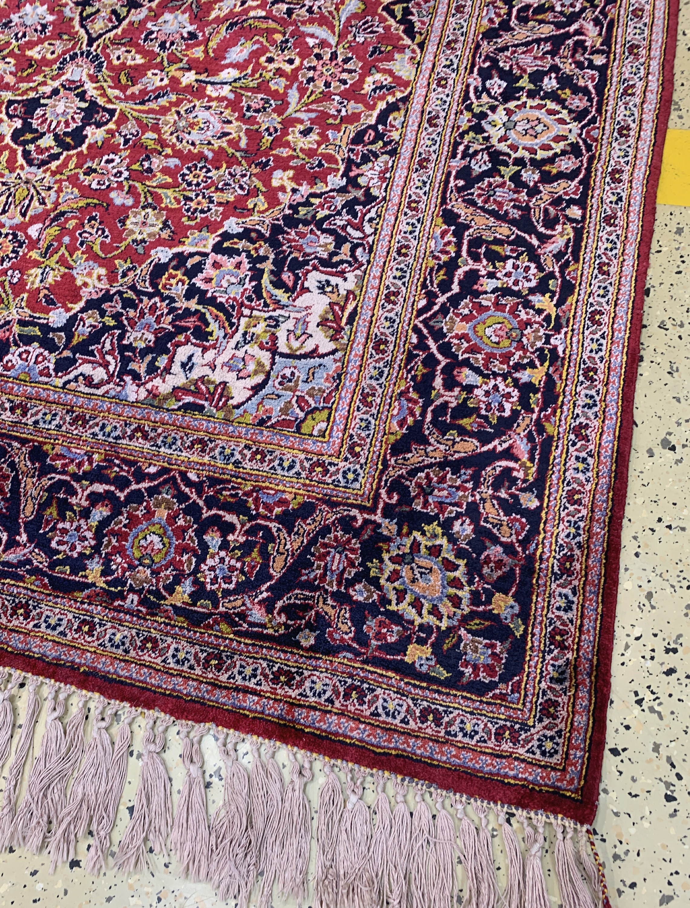 Detail d: Seiden Keschan, Persien, Anfang 20.Jhd, reine Naturseide, ca. 207 x 137 cm, EHZ: 2