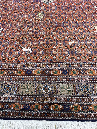 27018016h - Täbriz fein, Persien, Mitte 20.Jhd., Korkwolle mit Seide, ca. 383 x 295 cm, EHZ: 2 ...