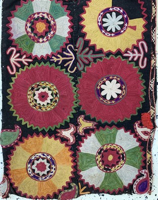 27018032b - ´Lakai´Stickerei antik, Uzbekistan, um 1900, Baumwollstickerei, ca. 75 x 38 cm, EHZ: 2