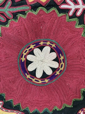 27018032c - ´Lakai´Stickerei antik, Uzbekistan, um 1900, Baumwollstickerei, ca. 75 x 38 cm, EHZ: 2