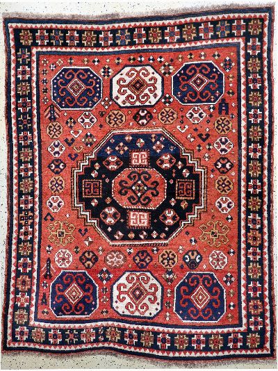 Image ´Karachoph´Kazak antik, Kaukasus, 19.Jhd, Wolle auf Wolle, ca. 202 x 160 cm, EHZ: ...