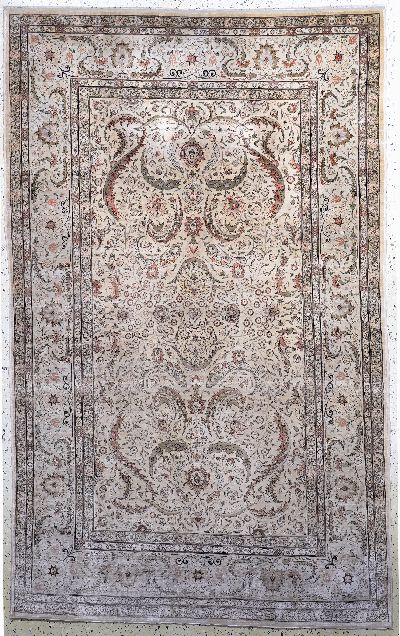 Image Hereke Seide fein Türkei, signiert Metallbroschiert, Anfang 20.Jhd, reine Naturseide, ...