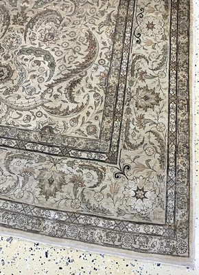 27018048a - Hereke Seide fein Türkei, signiert Metallbroschiert, Anfang 20.Jhd, reine Naturseide, ...