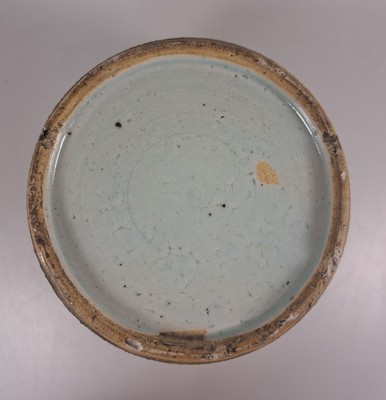 27018053n - Paar Ingwertöpfe, China, um 1880, blaue Bemalung, umlaufende Landschaften, ohne Deckel, ...