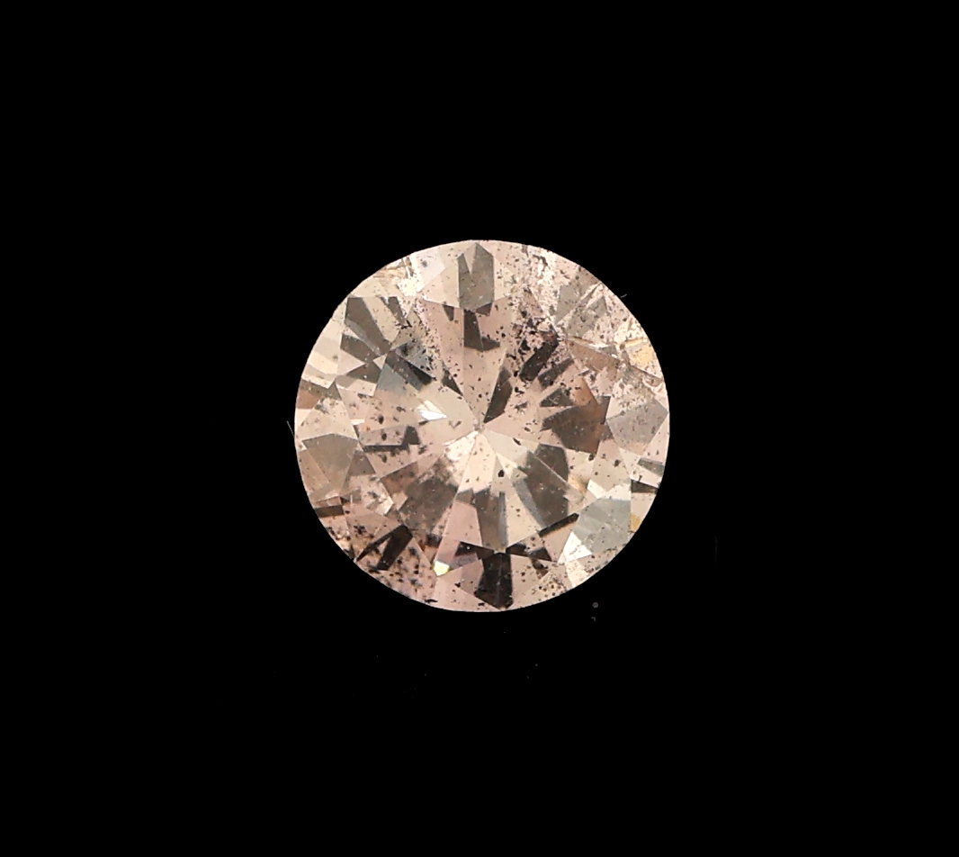Detail a: Loser Brillant 0.41 ct natural fancy pinkish brown, GIA Report 05/2016