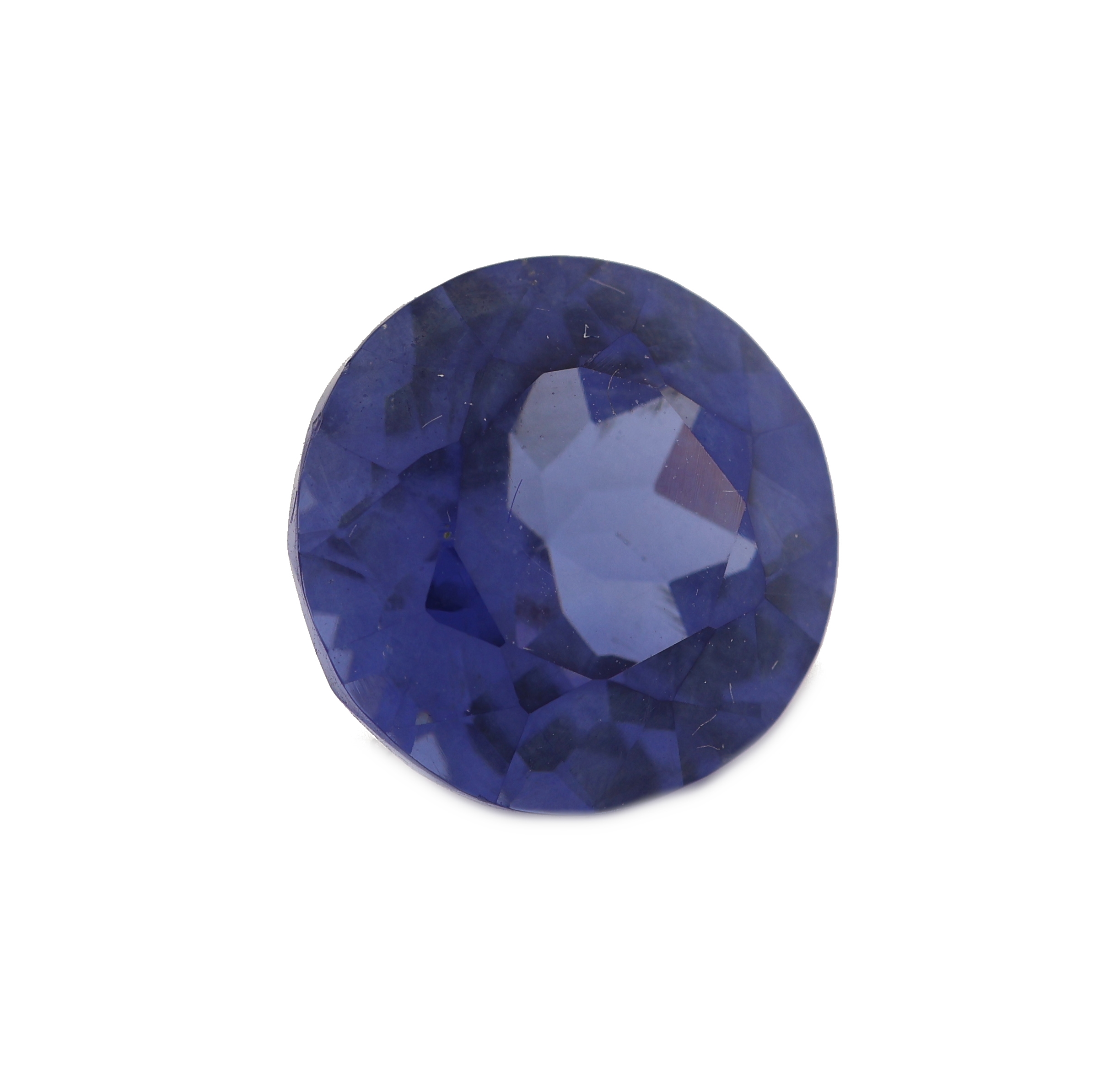Detail a: Loser Tansanit/Zoisite, blau, rundfacett., 10.00 ct, beh., GGL Zertifikat anbei
