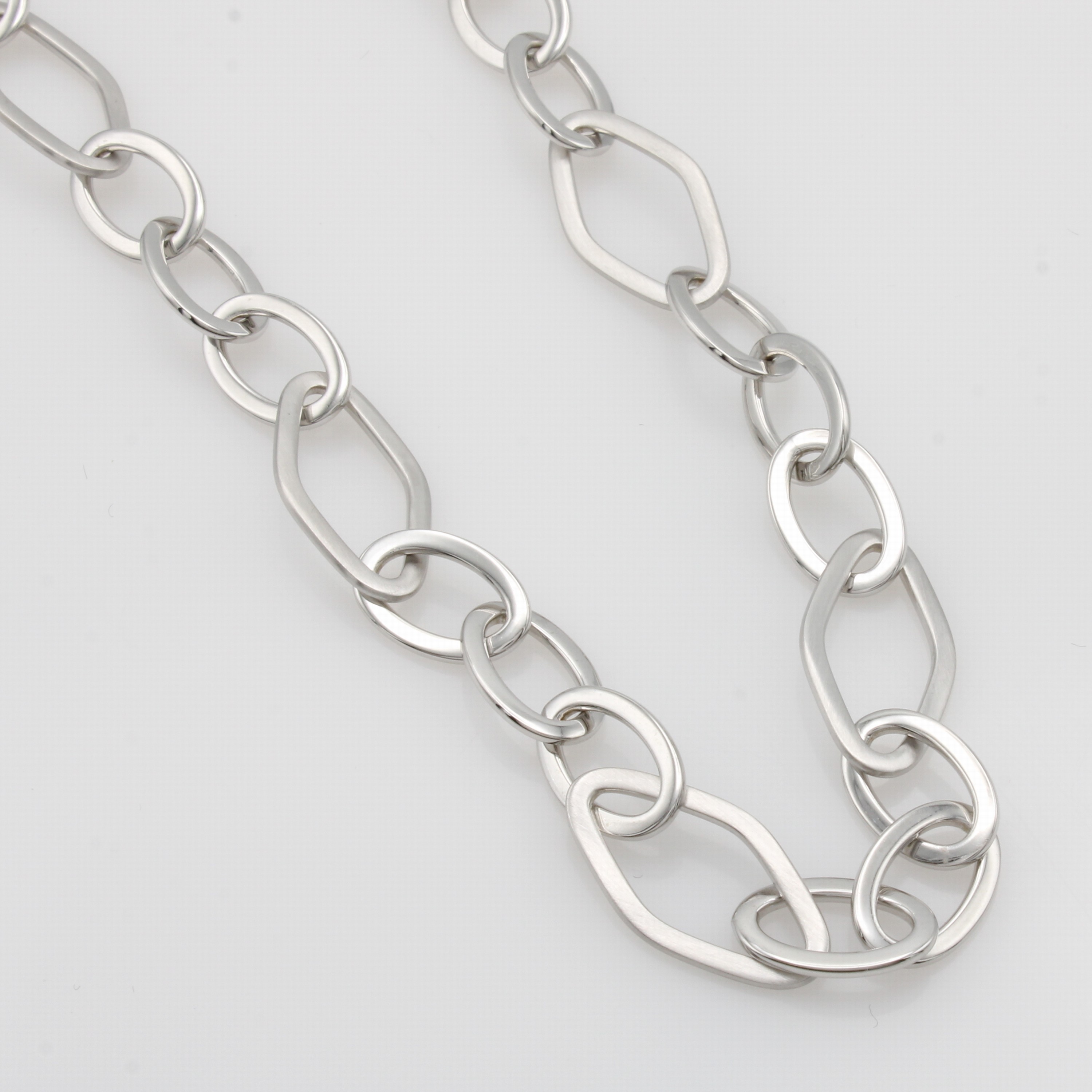 Image 27018890 - Gliederkette, WG 750/000, ovale, polierte Glieder, eckige Zwischenglieder matt., ...