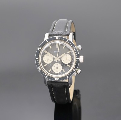 Image BWC chronograph in steel reference 993000, Switzerland around 1975, manual winding, ...
