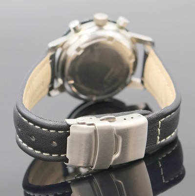 27018871c - BWC Armbandchronograph in Stahl Referenz 993000, Schweiz um 1975, Handaufzug, Boden ...