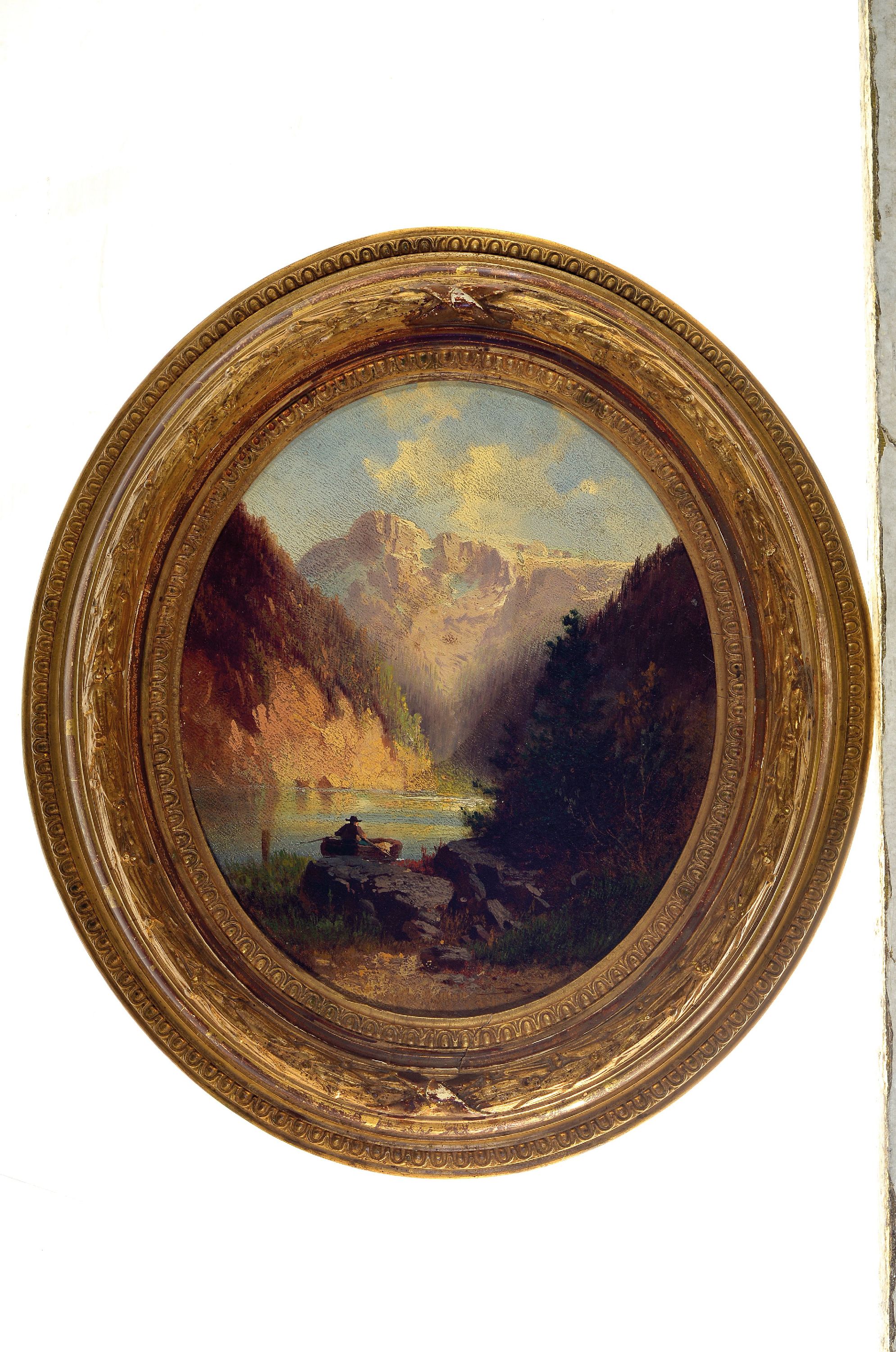 Detail k: Anton Windmaier, 1840 Pfarrkirchen - 1896 München zugeschrieben, zwei Pendants, bei Dachau und Hintersee bei Berchtesgarden, beide rückseitig auf ...