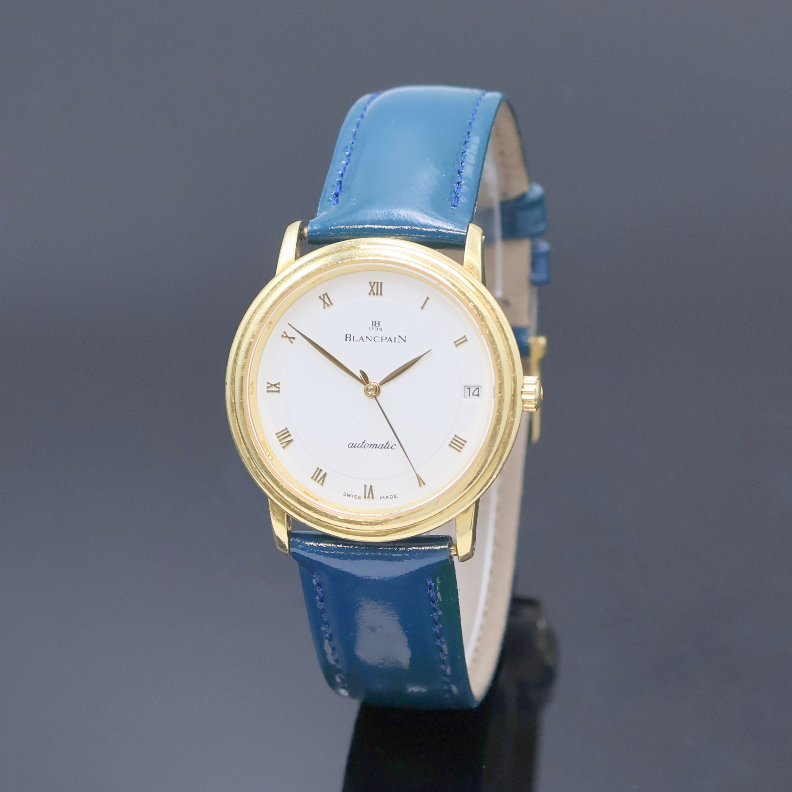 Image 27018918 - BLANCPAIN hochfeine Herrenarmbanduhr Serie Villeret in GG 750/000, Automatik, Schweiz um ...