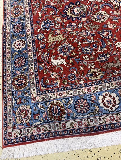 27019015c - Ghom Kork, Persien, Anfang 20.Jhd, Korkwolle auf Baumwolle, ca. 341 x 227 cm, EHZ: 2-3 ...