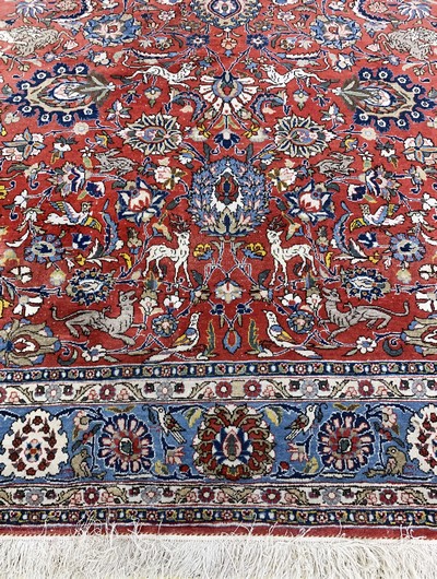27019015e - Ghom Kork, Persien, Anfang 20.Jhd, Korkwolle auf Baumwolle, ca. 341 x 227 cm, EHZ: 2-3 ...