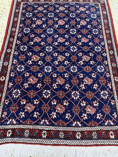 27019055c - Weramin, Persien, Mitte 20.Jhd, Wolle auf Baumwolle, ca. 145 x 110 cm, EHZ: 2-3 ...