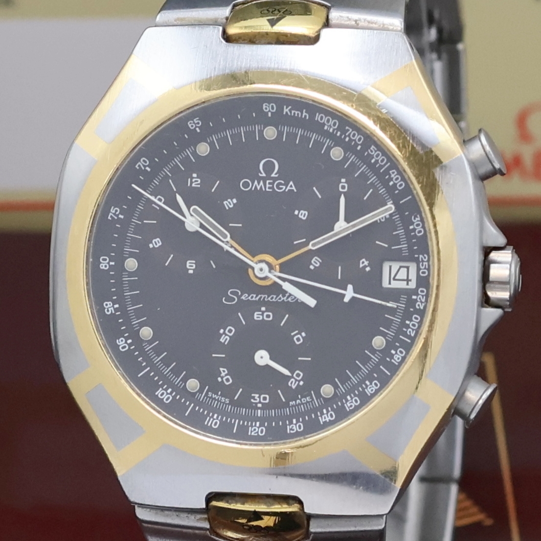 Detail a: OMEGA Seamaster Polaris auf 3000 Stück limitierter Olympia-Armbandchronograph Albertville 1992 Referenz 386.1031.1, Schweiz um 1992, zu Ehren 60 ...