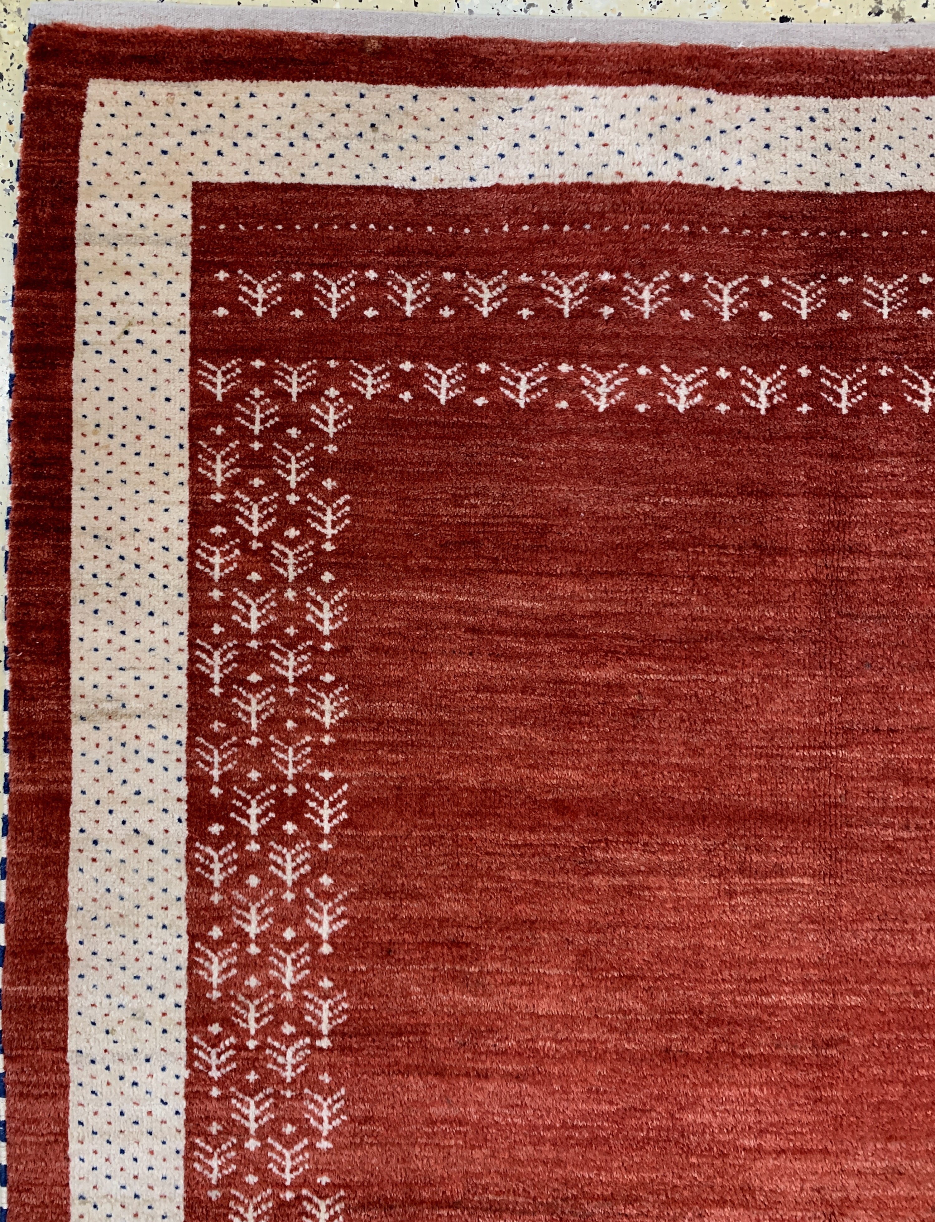 Detail c: Gabbeh, Indien, Ende 20.Jhd., Wolle auf Wolle, ca. 216 x 147 cm, EHZ: 1-2