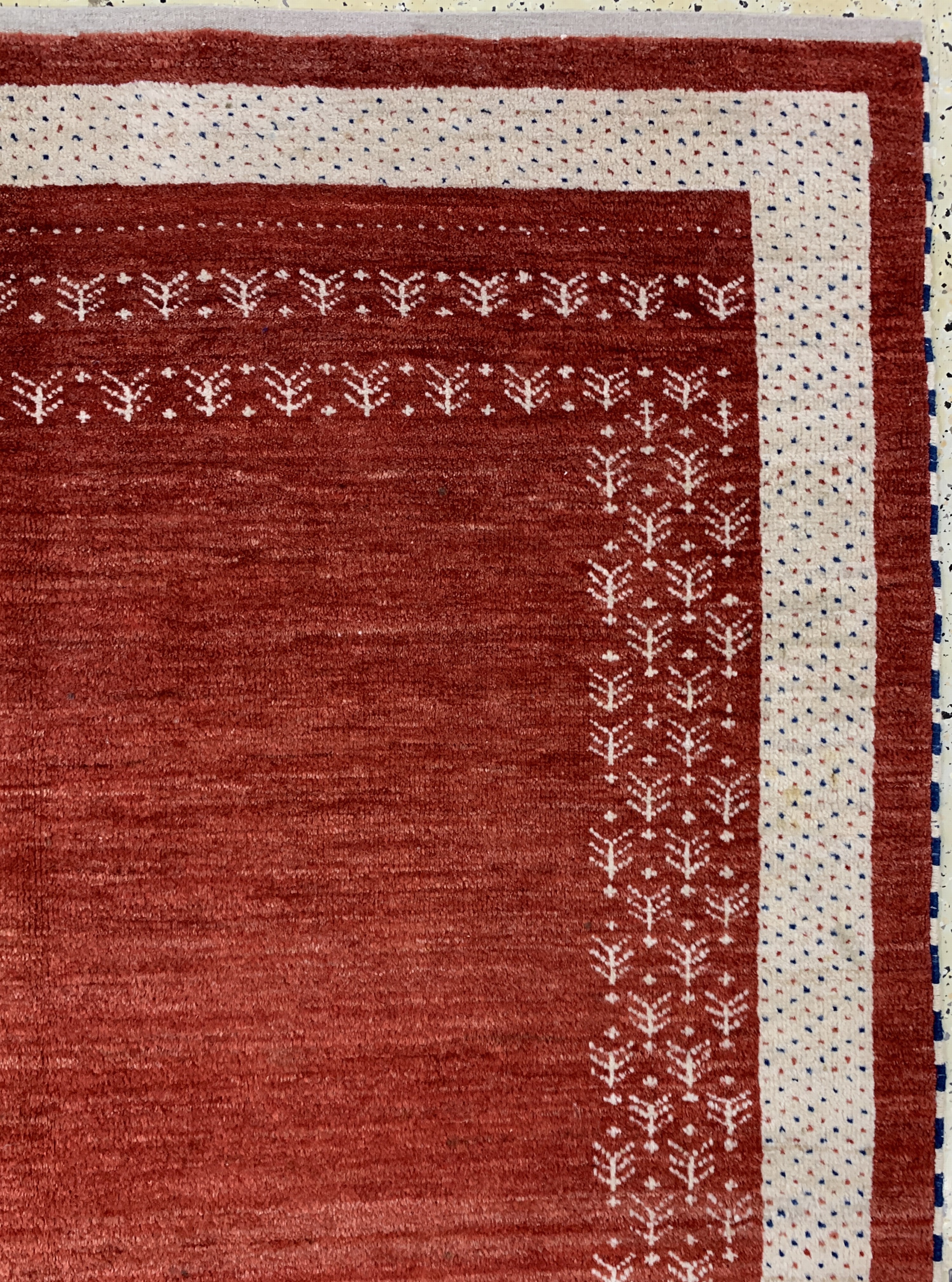 Detail d: Gabbeh, Indien, Ende 20.Jhd., Wolle auf Wolle, ca. 216 x 147 cm, EHZ: 1-2