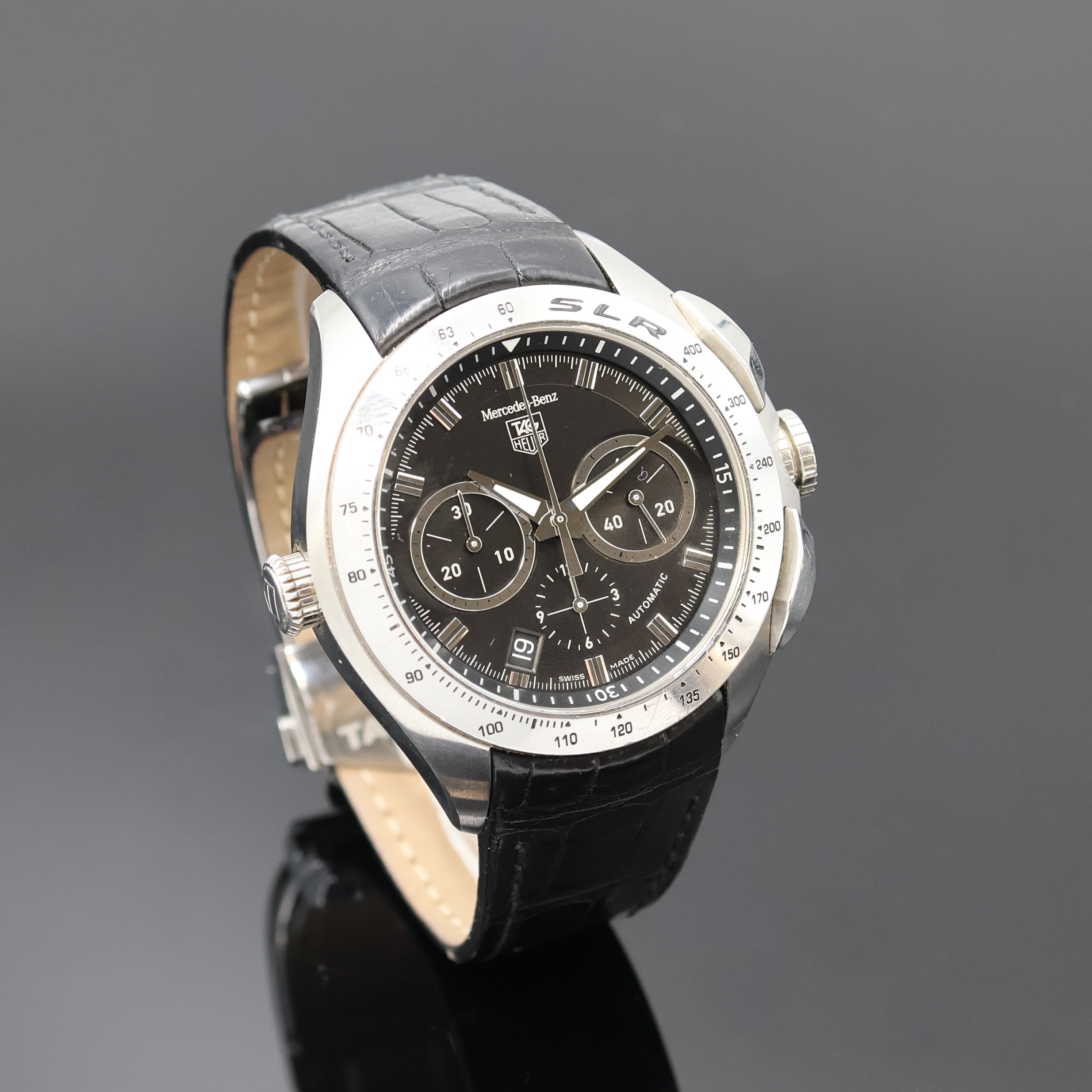 Detail c: TAG HEUER auf 3500 Stück limitierter Armbandchronograph Sondermodell SLR Referenz CAG2110, Automatik, Schweiz um 2006, Edelstahlgeh. inkl. orig. ...