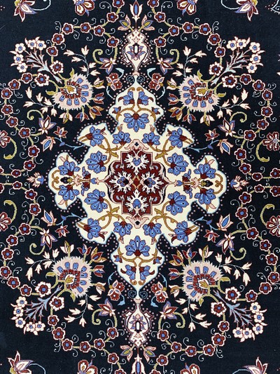 27019193d - Esfahan fein, Persien, Ende 20.Jhd., Korkwolle auf Seide, ca. 156 x 105 cm, EHZ: 1-2 ...