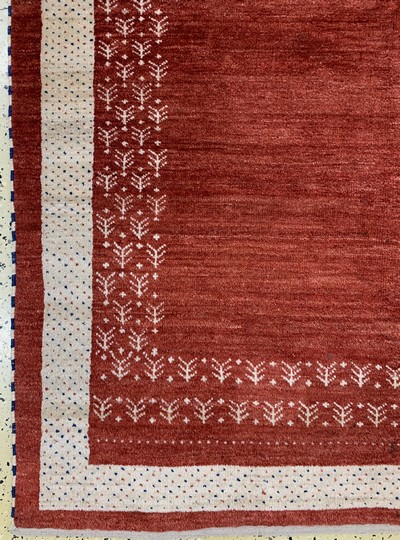 27019195b - Gabbeh, Indien, Ende 20.Jhd., Wolle auf Wolle, ca. 216 x 147 cm, EHZ: 1-2 Schätzpreis: ...