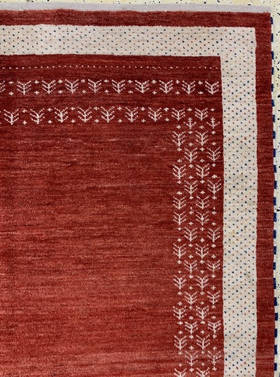 27019195d - Gabbeh, Indien, Ende 20.Jhd., Wolle auf Wolle, ca. 216 x 147 cm, EHZ: 1-2 Schätzpreis: ...