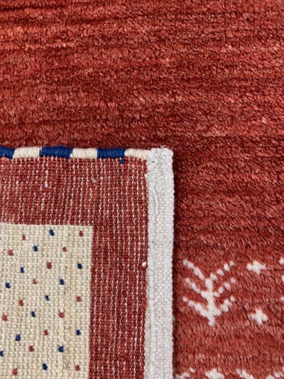 27019195f - Gabbeh, Indien, Ende 20.Jhd., Wolle auf Wolle, ca. 216 x 147 cm, EHZ: 1-2 Schätzpreis: ...