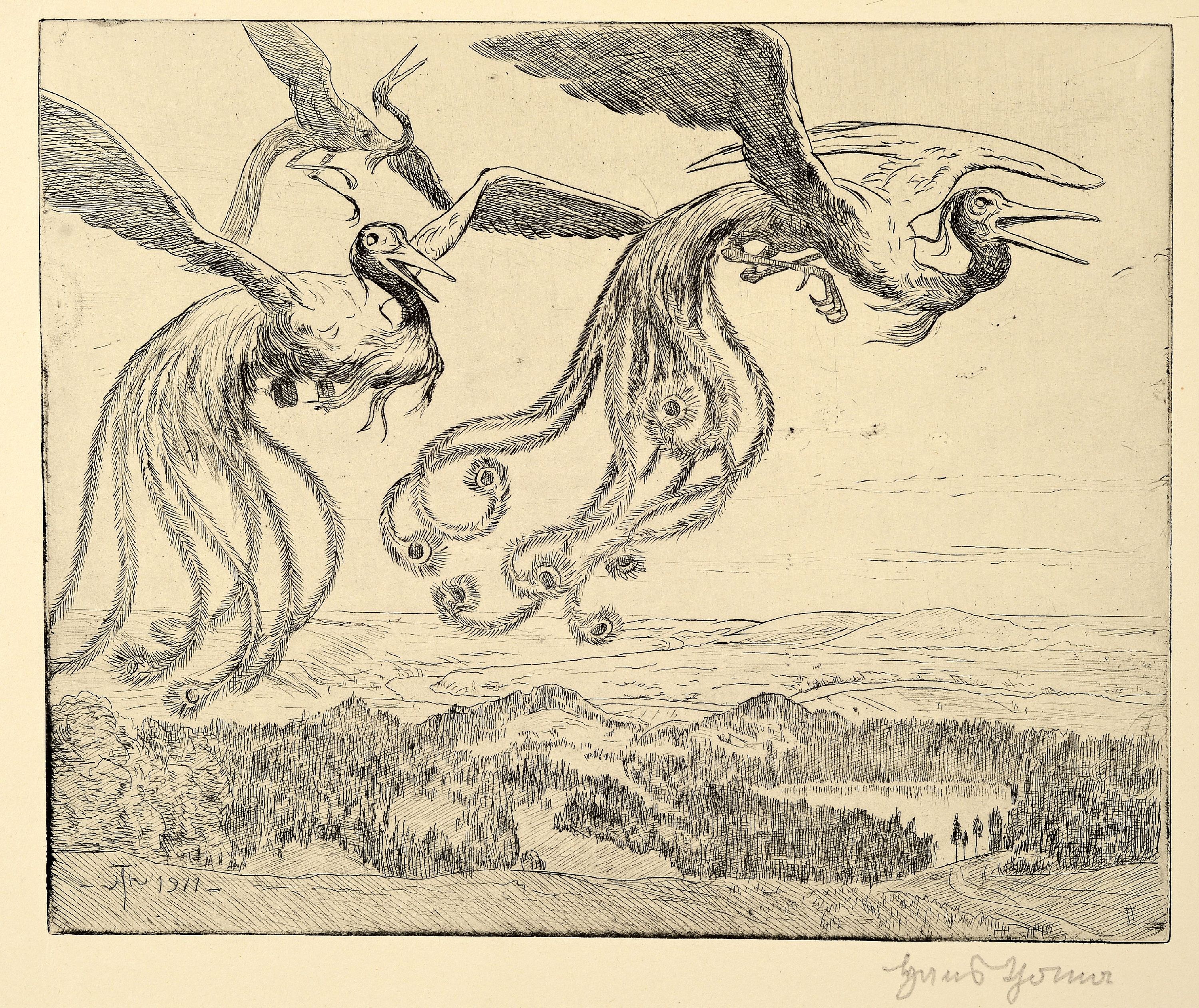 Image 27019363 - Hans Thoma, 1839 Bernau-1924 Karlsruhe, 3 handsignierte Radierungen: 1) Schlafender ...