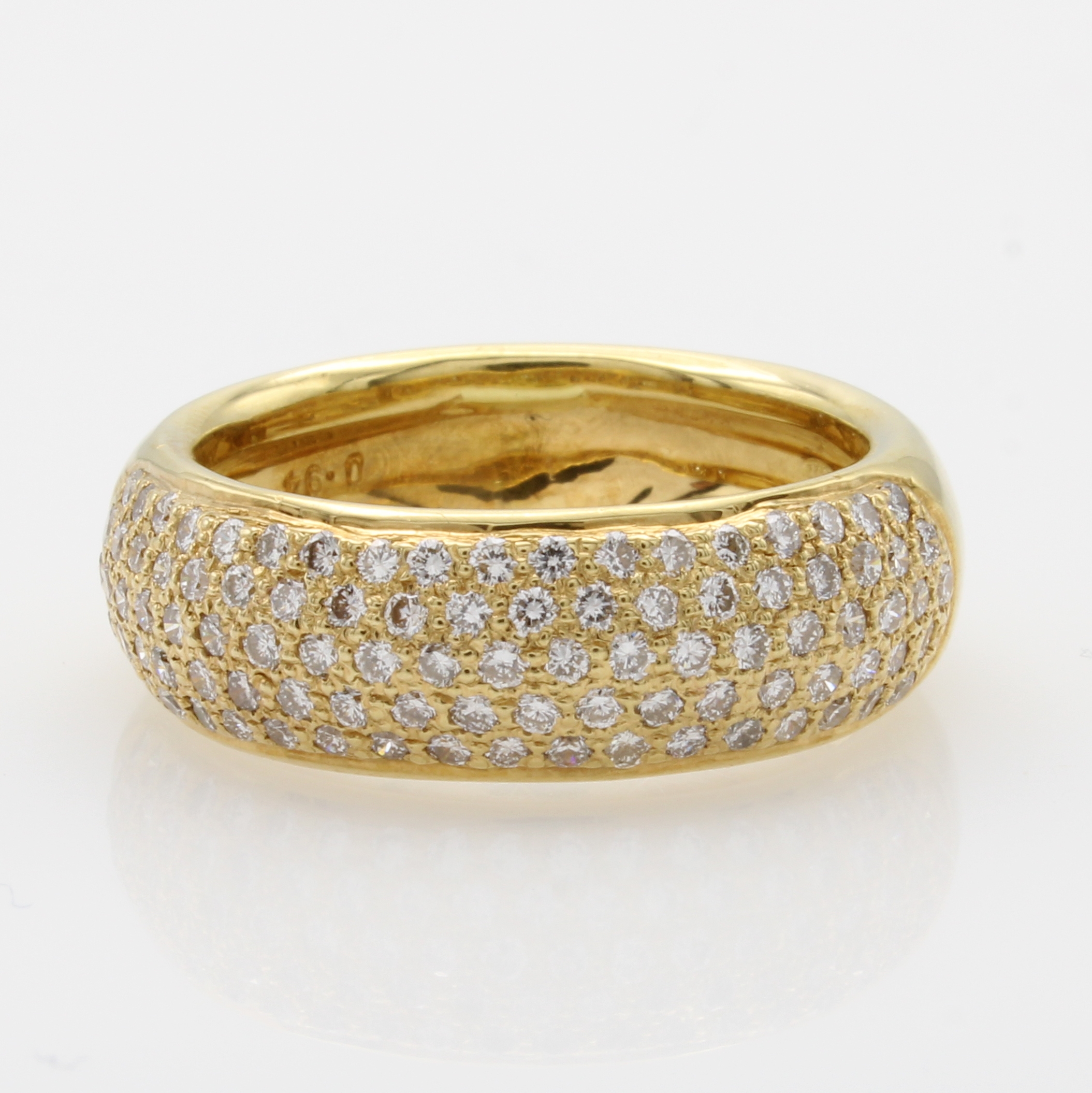 Image 27019671 - Ring mit Brillanten, GG 750/000, Brill. zus.ca. 0.94 ct feines Weiß/vs, RW ca. 55 ...