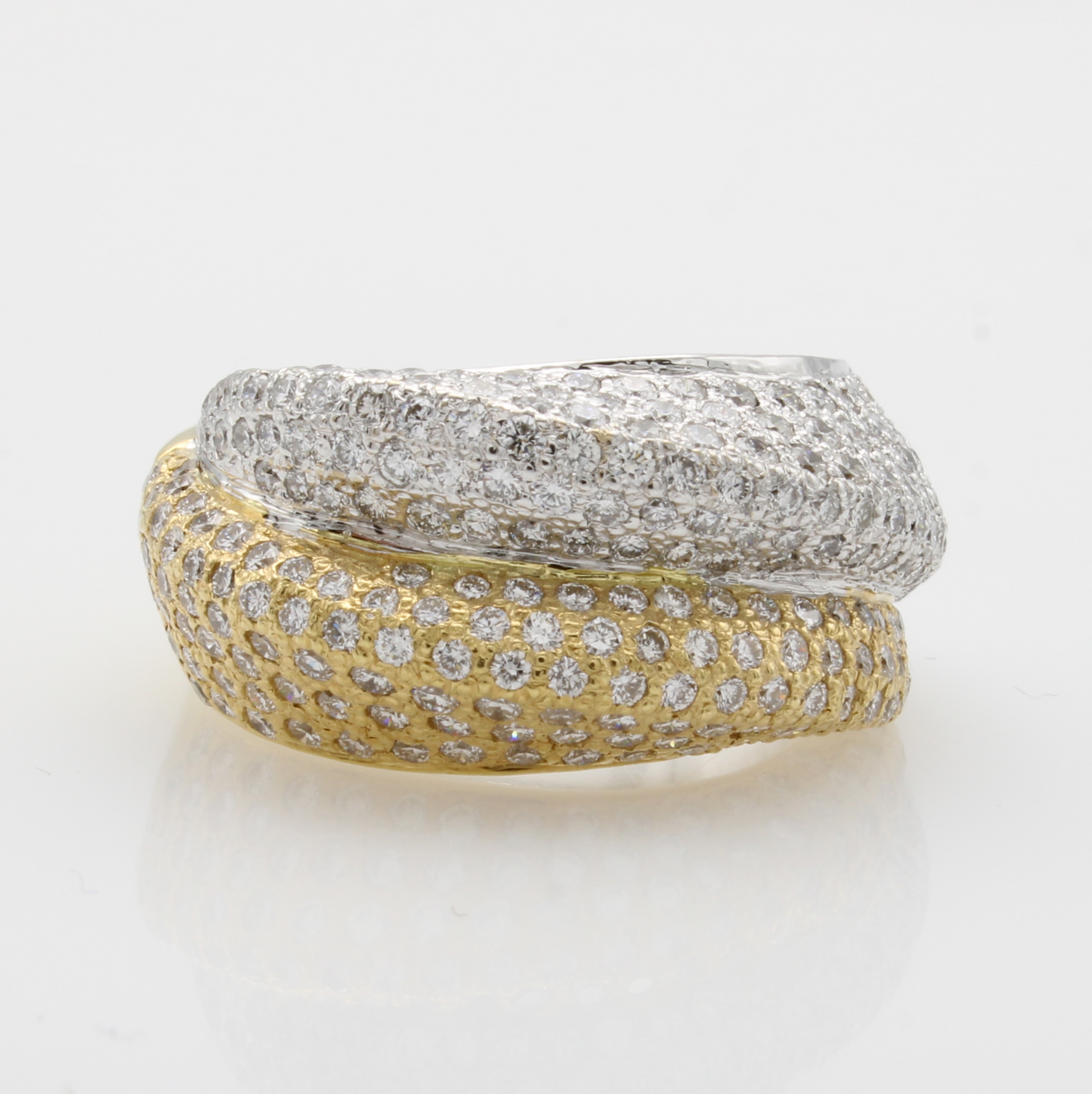 Image 27019674 - Ring mit Brillanten, GG/WG 750/000, Brill. zus. ca. 2.09 ct feines Weiß/vs, RW ca. 55 ...