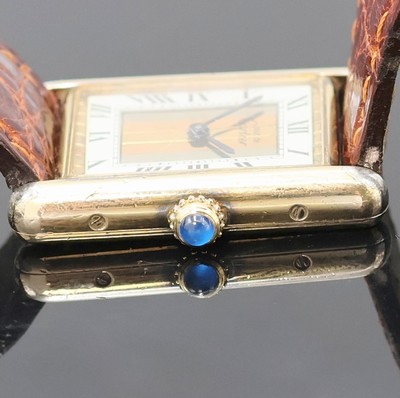 27019723c - CARTIER Vermeil Armbanduhr Referenz 59005, Schweiz um 1990, quarz, verg. Geh. in 925er ...