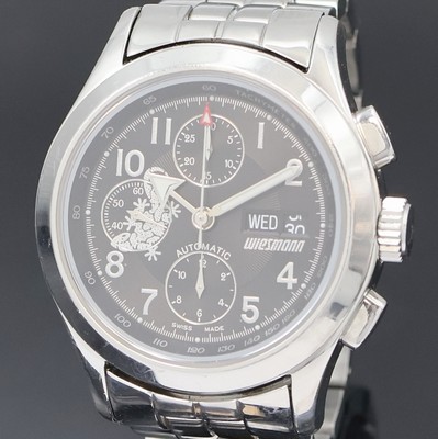 27019837a - WIESMANN Armbandchronograph in Edelstahl, Schweiz um 2005, Automatik, beids. vergl., ...