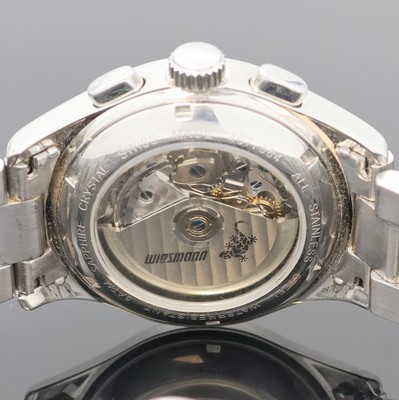 27019837e - WIESMANN Armbandchronograph in Edelstahl, Schweiz um 2005, Automatik, beids. vergl., ...