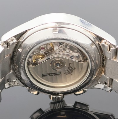 27019837f - WIESMANN Armbandchronograph in Edelstahl, Schweiz um 2005, Automatik, beids. vergl., ...