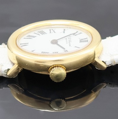 27019862d - CHOPARD Damenarmbanduhr in GG 750/000, Schweiz um 1980, Handaufzug, ovales 2-tlg. Geh., ...