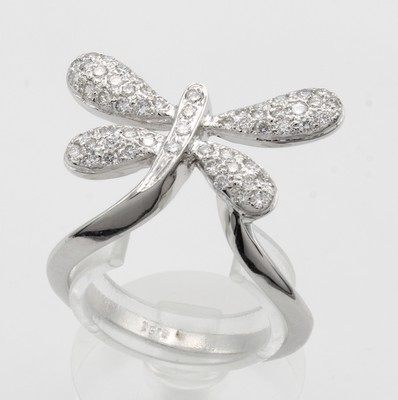 27019942a - Ring ´Libelle´ mit Brillanten, WG 750/000, Brill. zus. ca. 0.51 ct feines Weiß/vs, RW ...