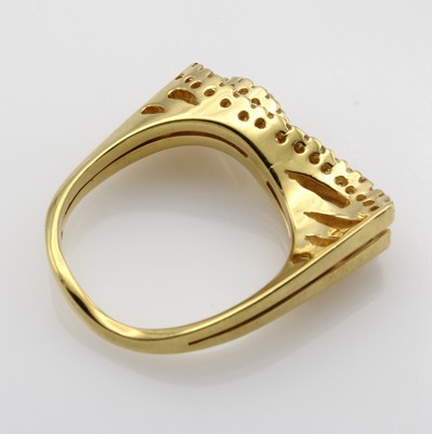 27019943a - Ring mit Brillanten, GG 750/000, Brill. in 2 Reihen gef. zus. ca. 0.26 ct feines ...