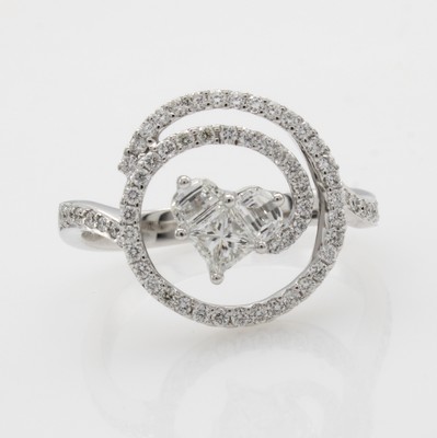 Image Ring mit Brillanten und Diamanten ´invisible setting´, WG 750/000, Brill. u. Diam. zus. ...